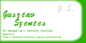 gusztav szentes business card